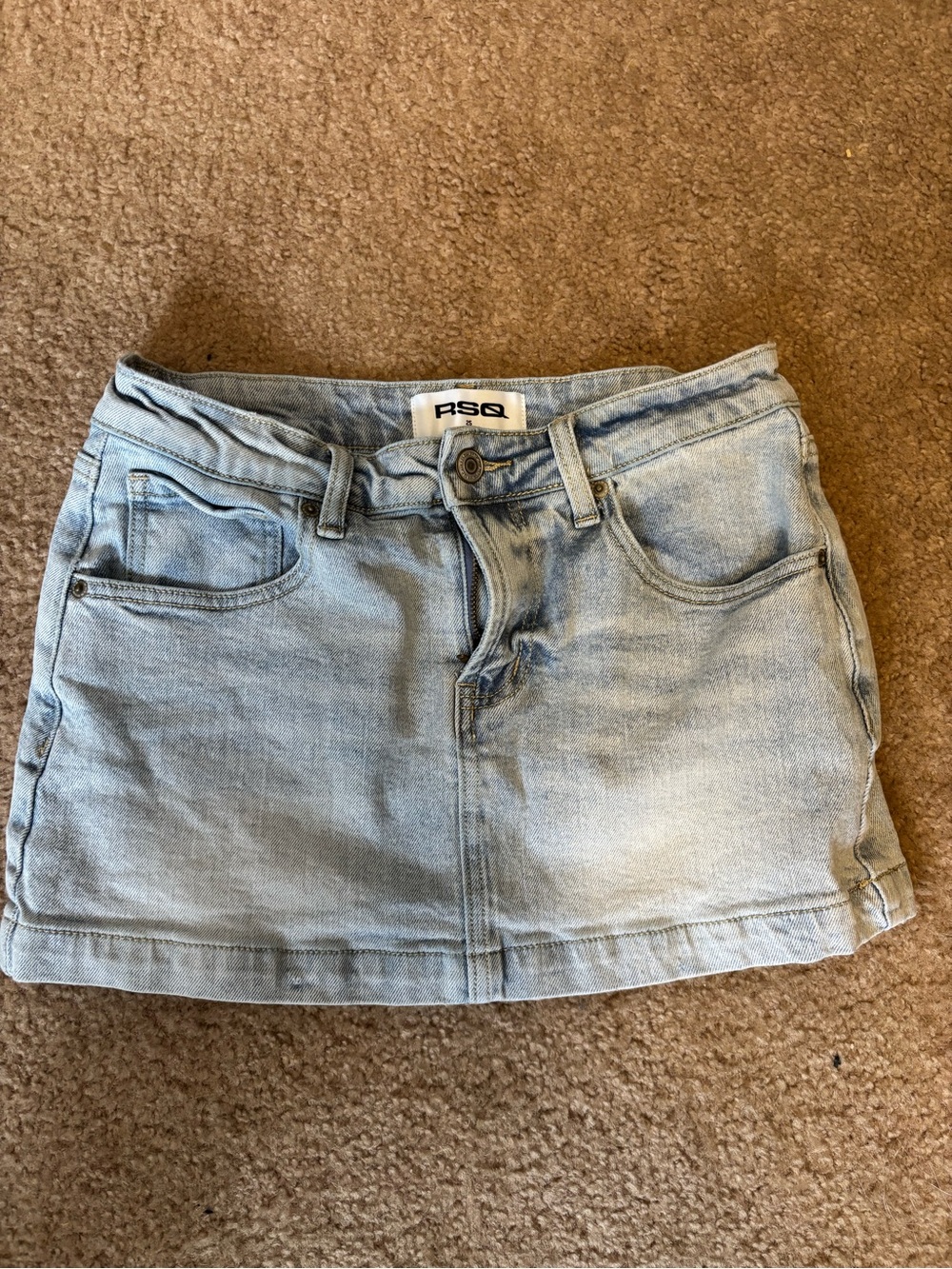 RSQ Light Blue Denim Mini Skirt